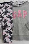 Bluza GAP z kapturem, leginsy z pieskami, spiskami, psy MOPS, MOPSY