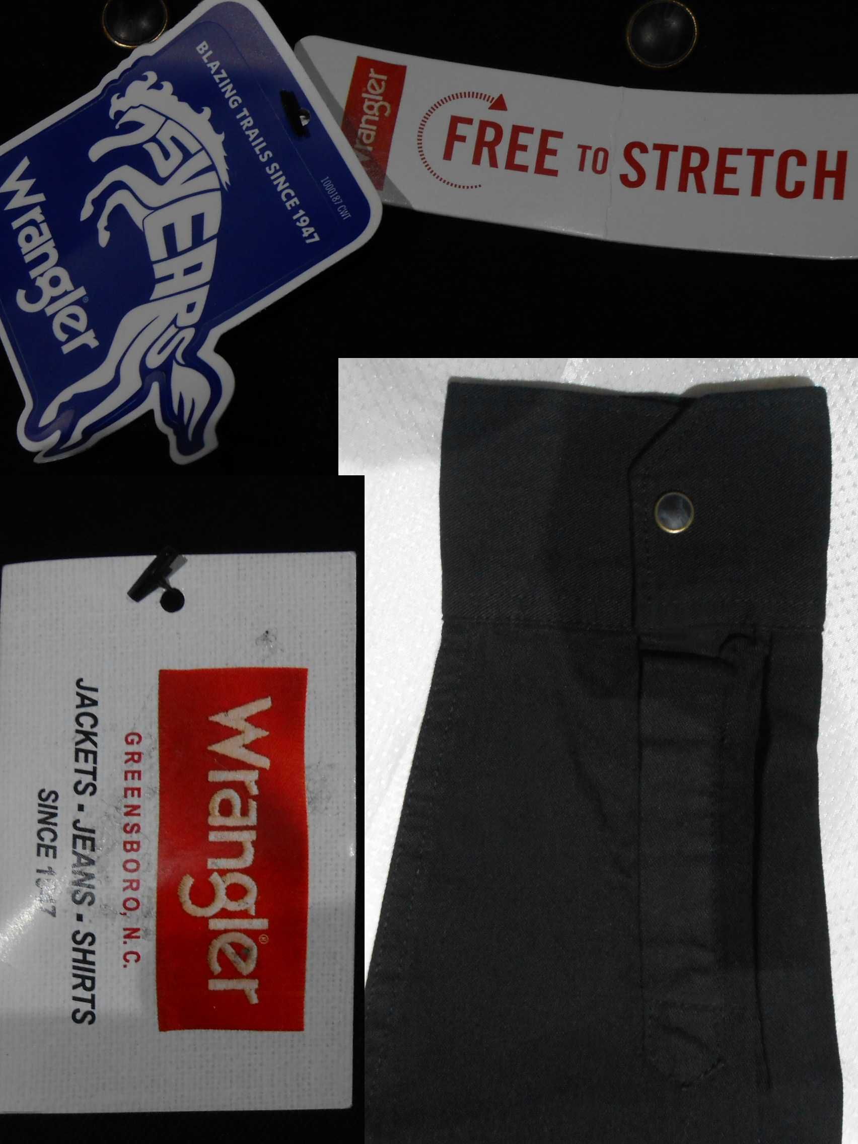 S Wrangler® Мужская джинсовая эластичная рубашка с длинным Slim Fit