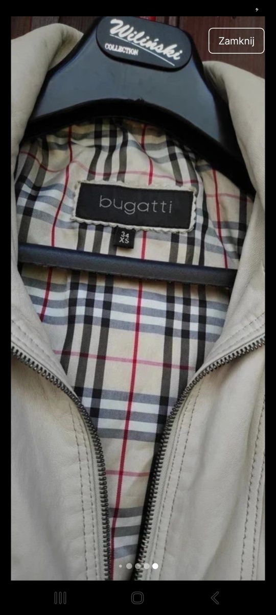 kurtka parka skórzana bugatti