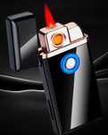 Зажигалка спиральная USB TH-705 2IN1 Газ + USB. Цвет: черный.