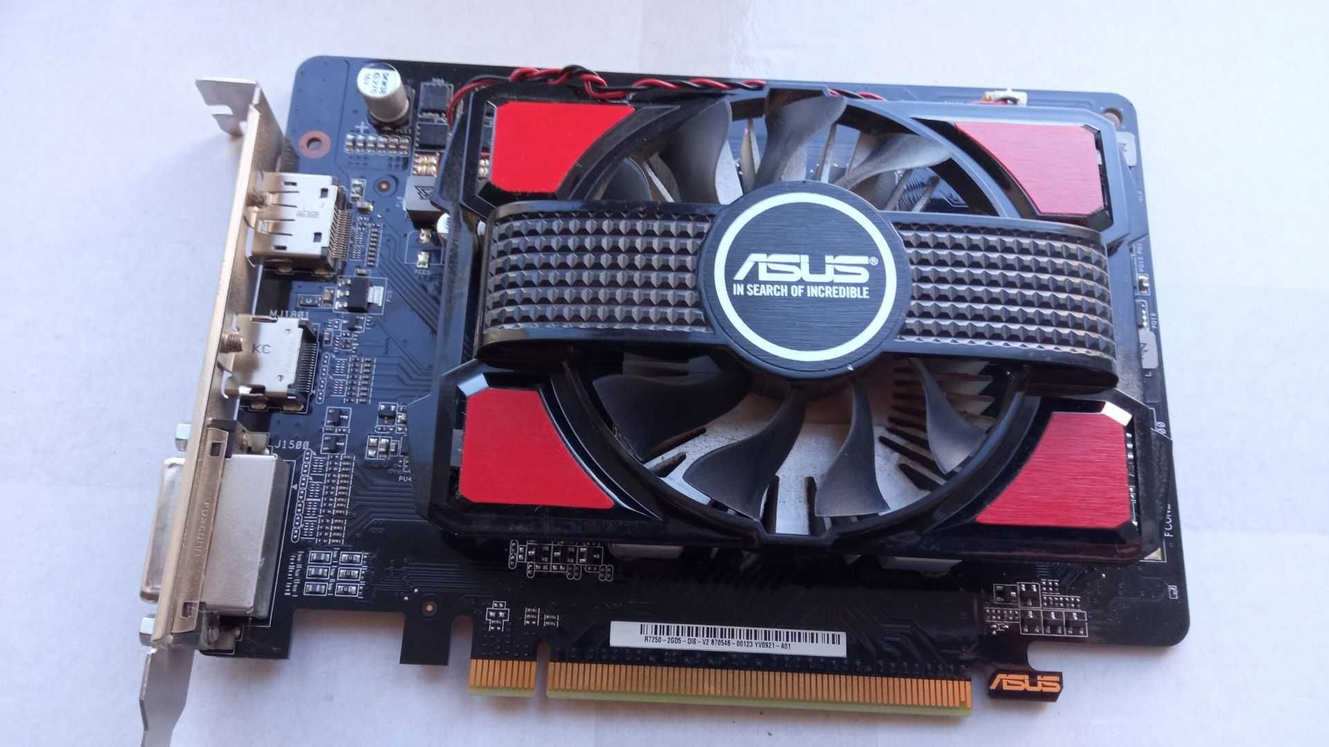 Видеокарта Asus  R7 250 2GB GDDR5 (128bit) (DVI, HDMI, DisplayPort)