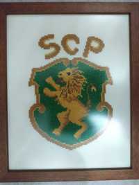 Quadro Sporting (SCP) ponto cruz