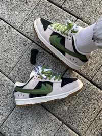 Кросівки Nike SB Dunk Beige/Black/Green Розміри: 36-45