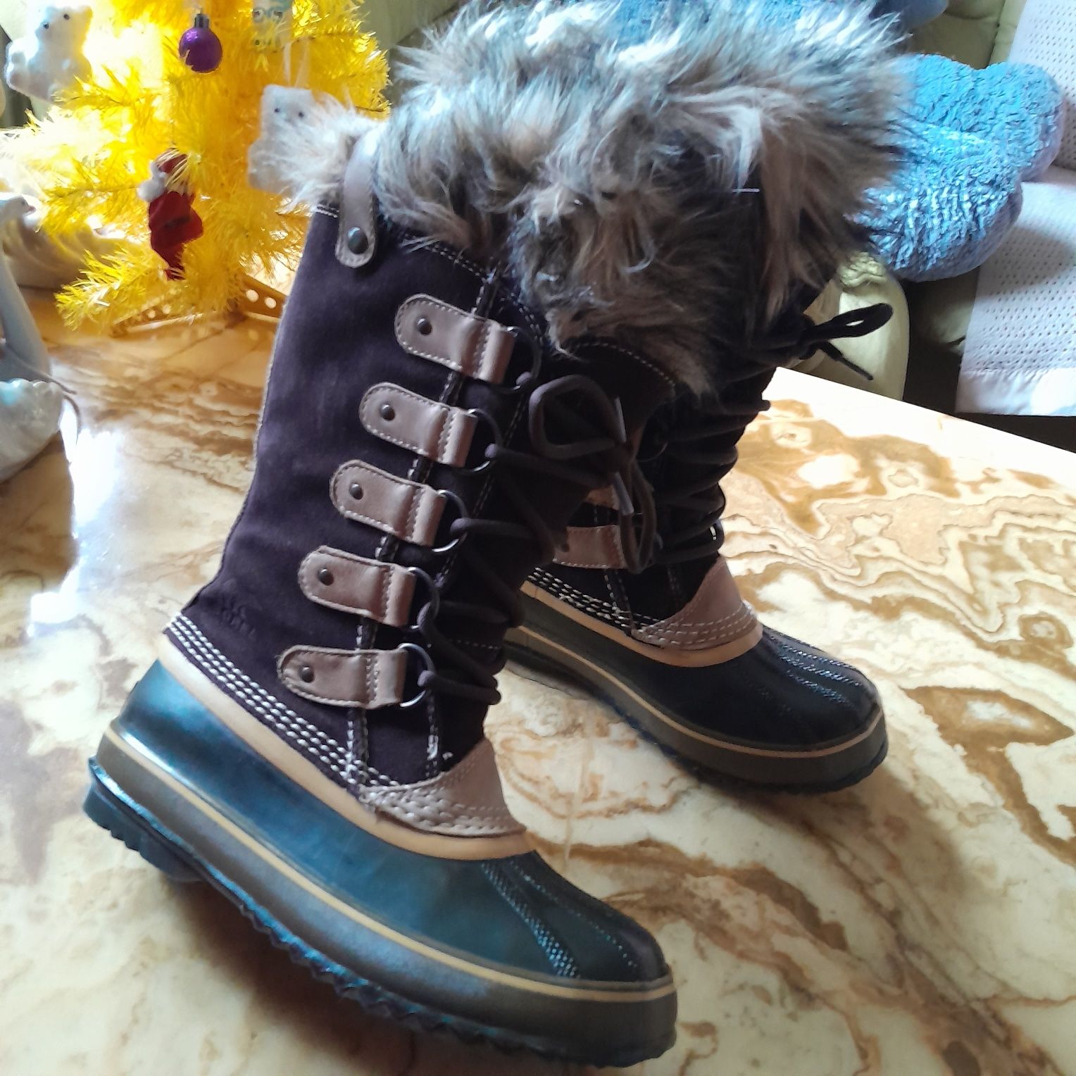 SOREL gore tex  GERMANY женские зимние кожаные сапоги 37-38р ботинки
