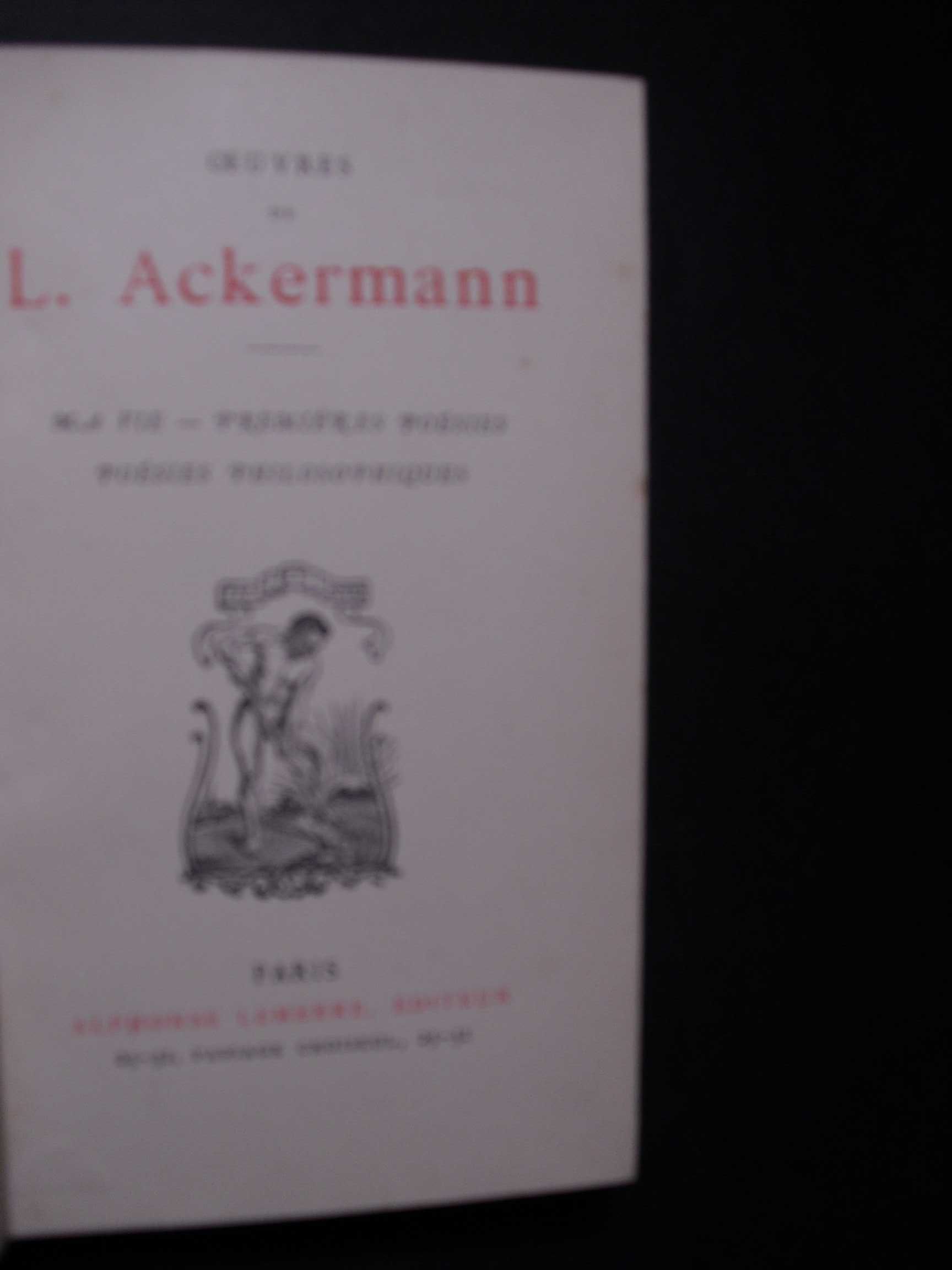 Ackermann (Louise);Oeuvres-Ma Vie-Premiéres Poésies