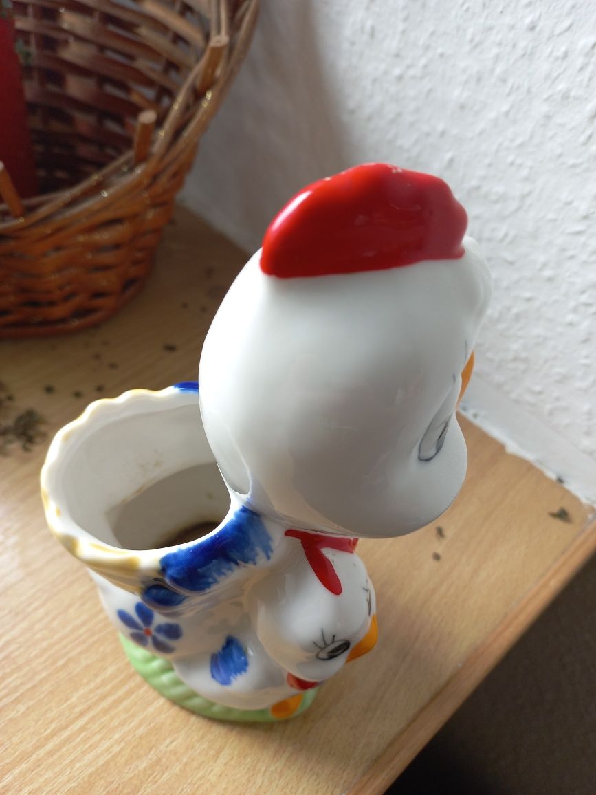 Śliczna porcelanowa kaczka,pojemnik ,schowek