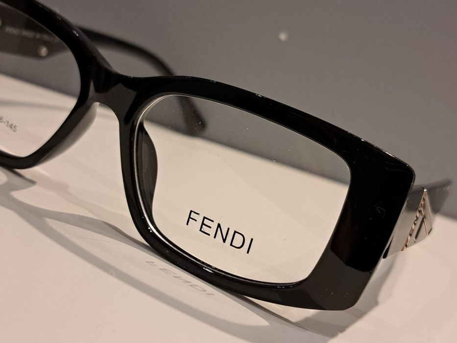 FENDI nowe damskie czarne oprawki korekcyjne okulary zerówki
