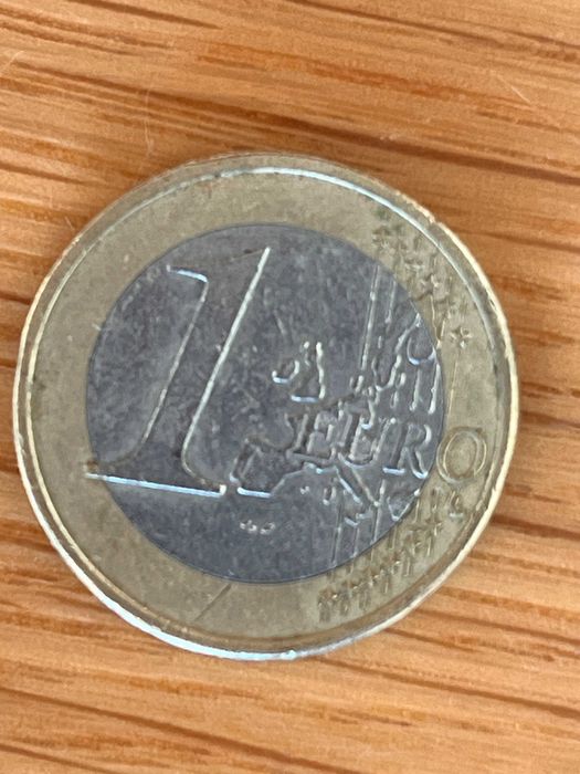 Moeda 1€ Grécia 2002 cunhada na Finlândia