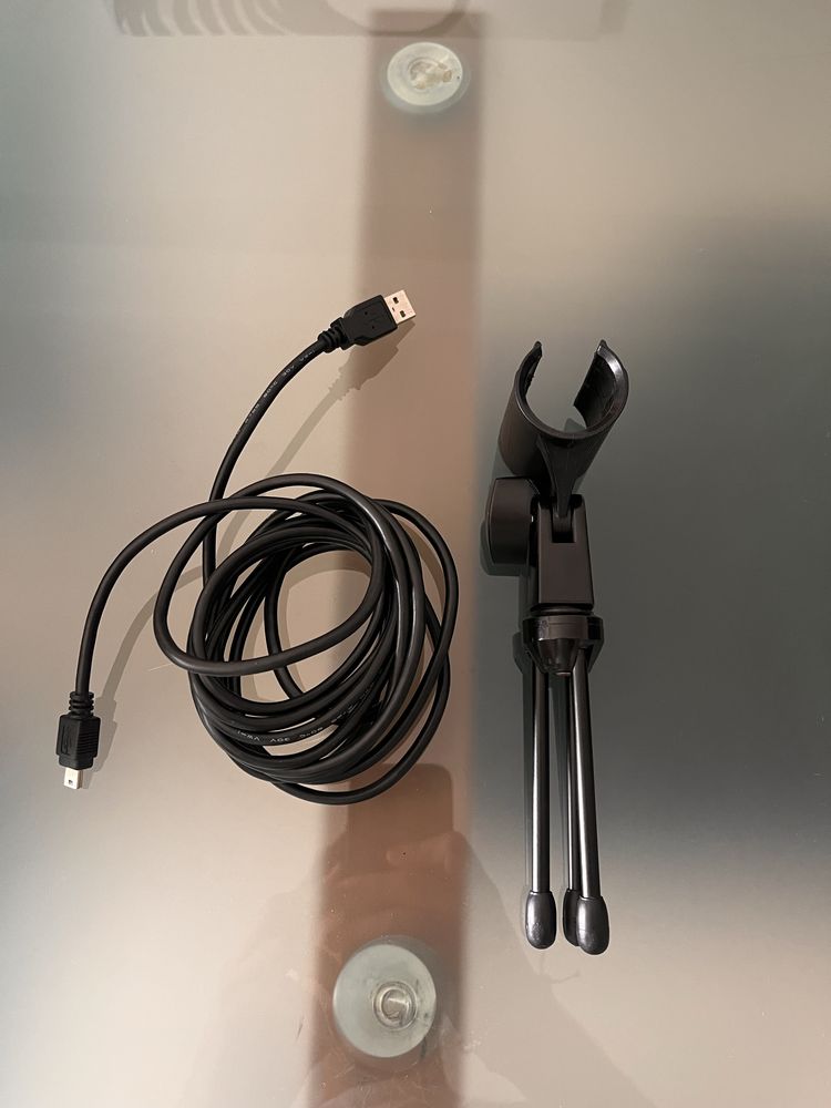 Microfone + suporte + cabo