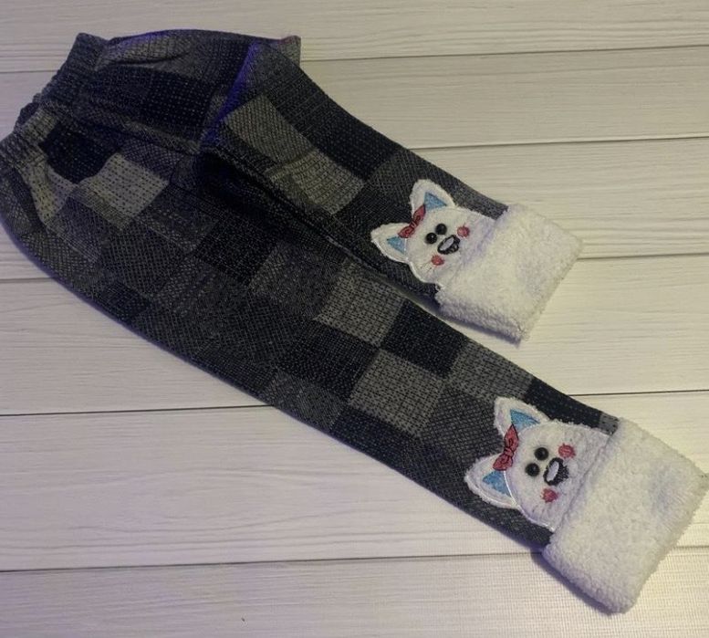 Теплі лосінки з котиком