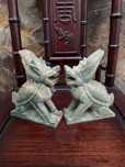 Qilin Chineses Mitológicos Jade esculpido Séc XIX 19 cm