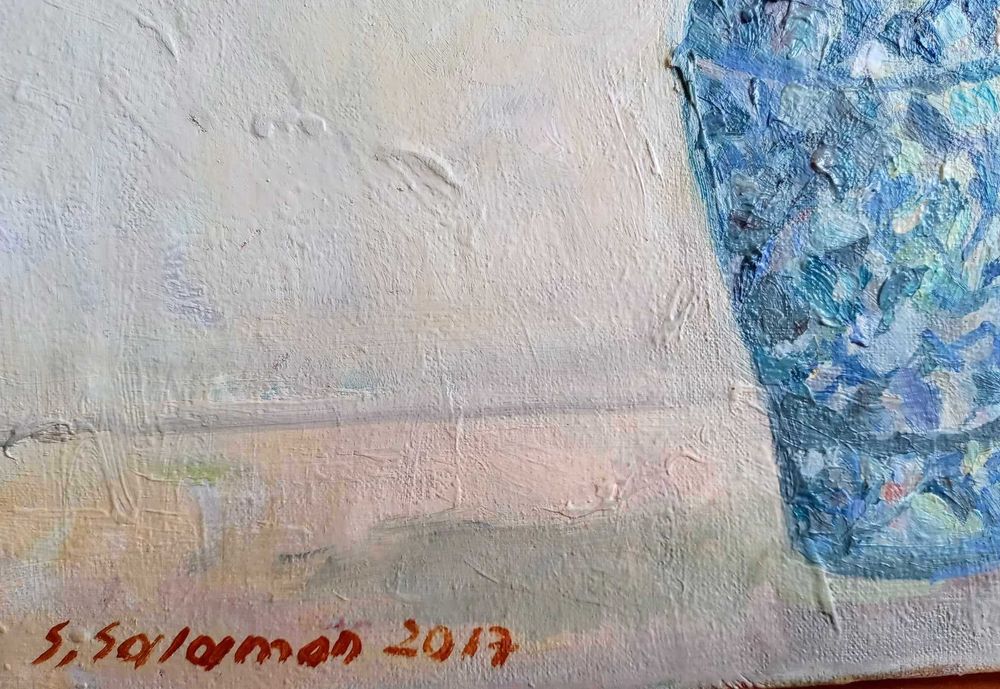 Maki i chabry w wazonie- obraz olejny