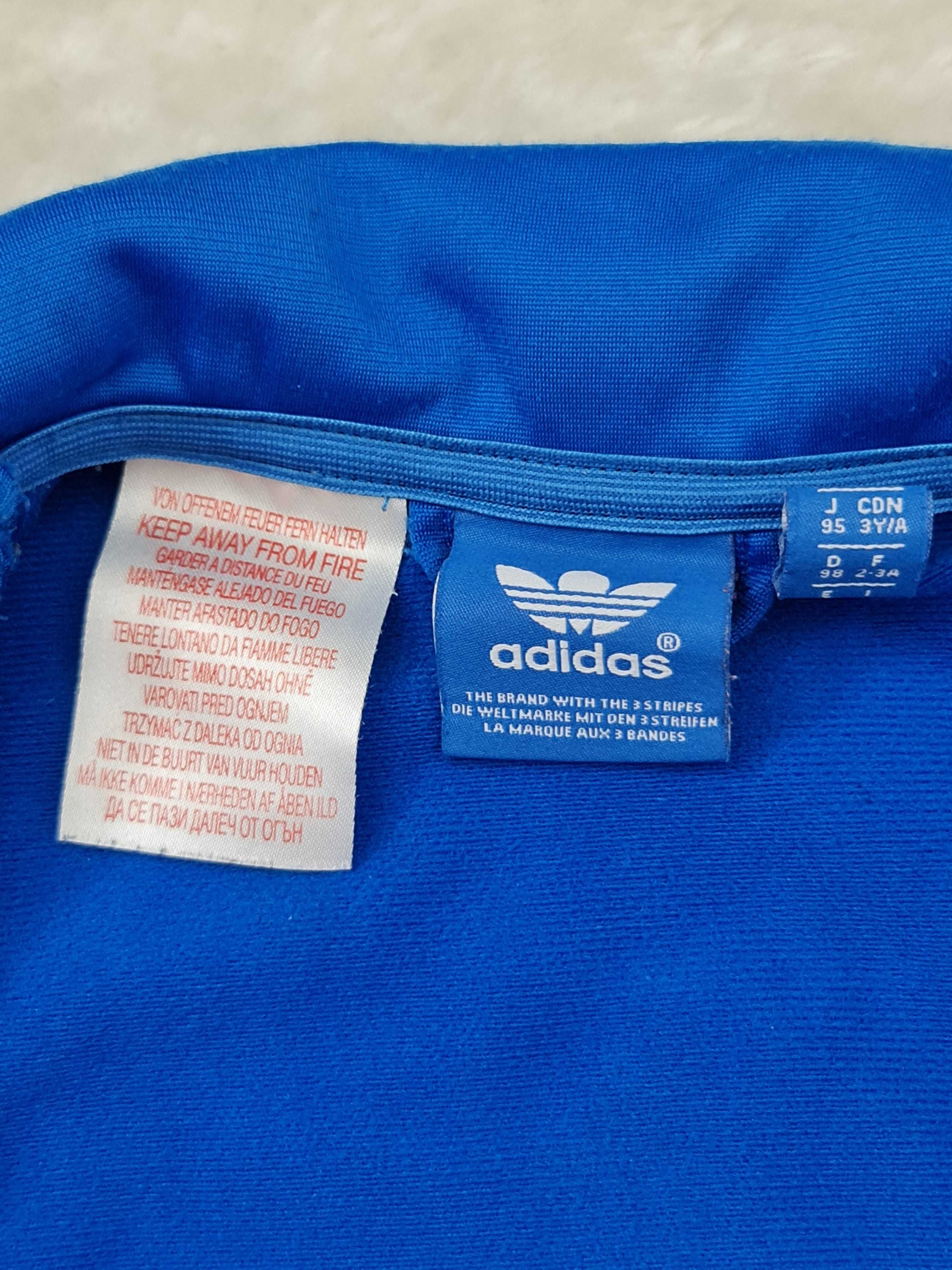 Bluza Adidas Niebieska Logo Rozmiar 92 - 98 na Wiek 2 a 3 Lat