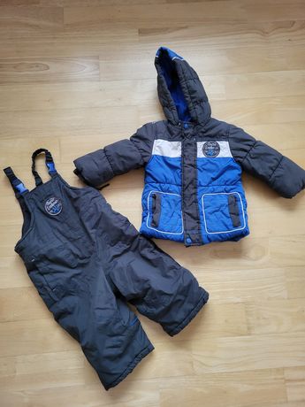 Зимовий комплект для хлопчика напівкомбінізон   та куртка  розмір 86