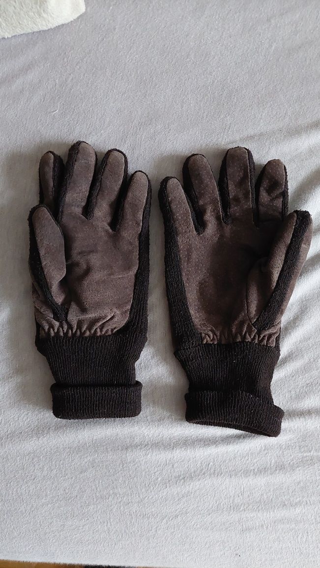 Rękawiczki jesienne brązowe