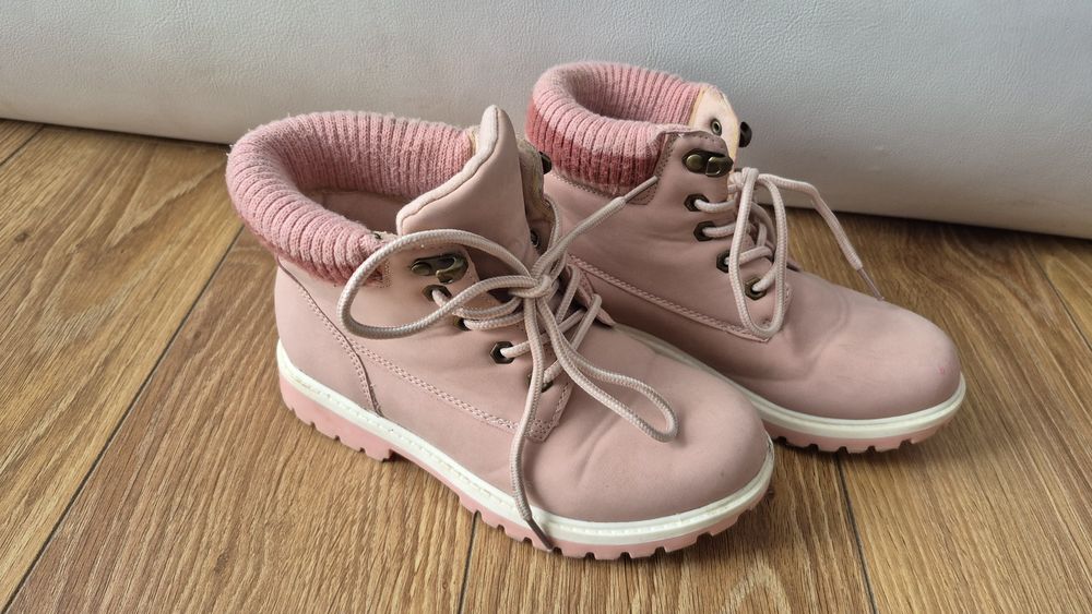 Buty jesienne blady róż