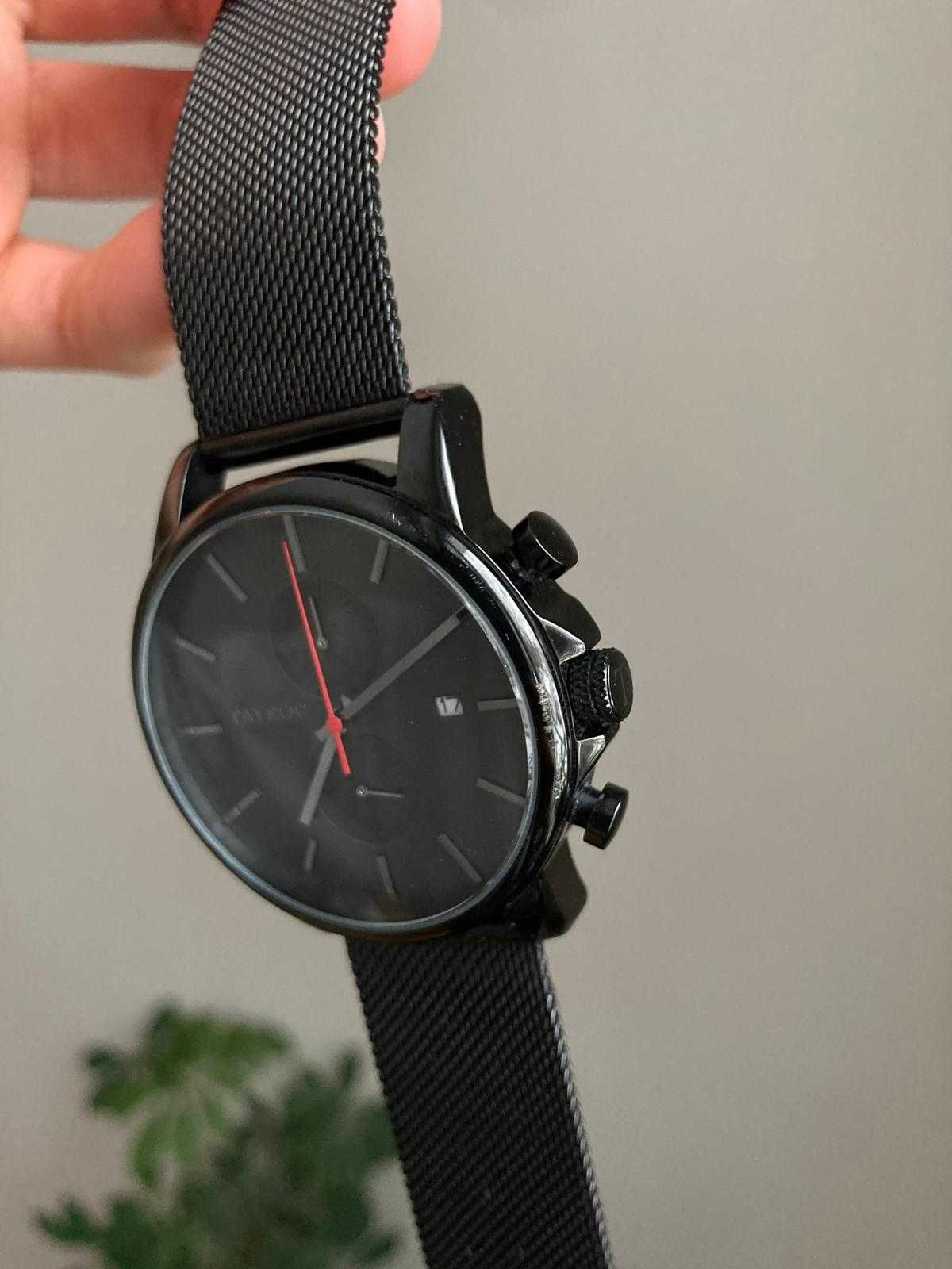 Zegarek Tayroc, sprowadzony, pasek mesh, chronograf, datownik