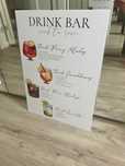 Tablica menu drinków drink bar wesele Nowa