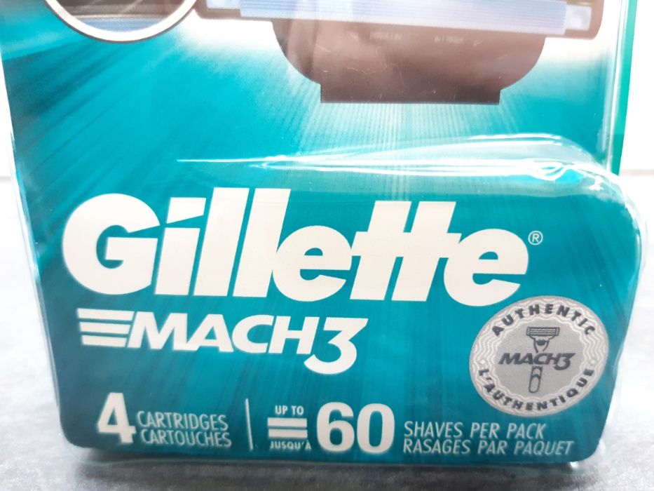 Gillette, MACH3 (4 cartridge), лезвия MACH3 (оригинал США)