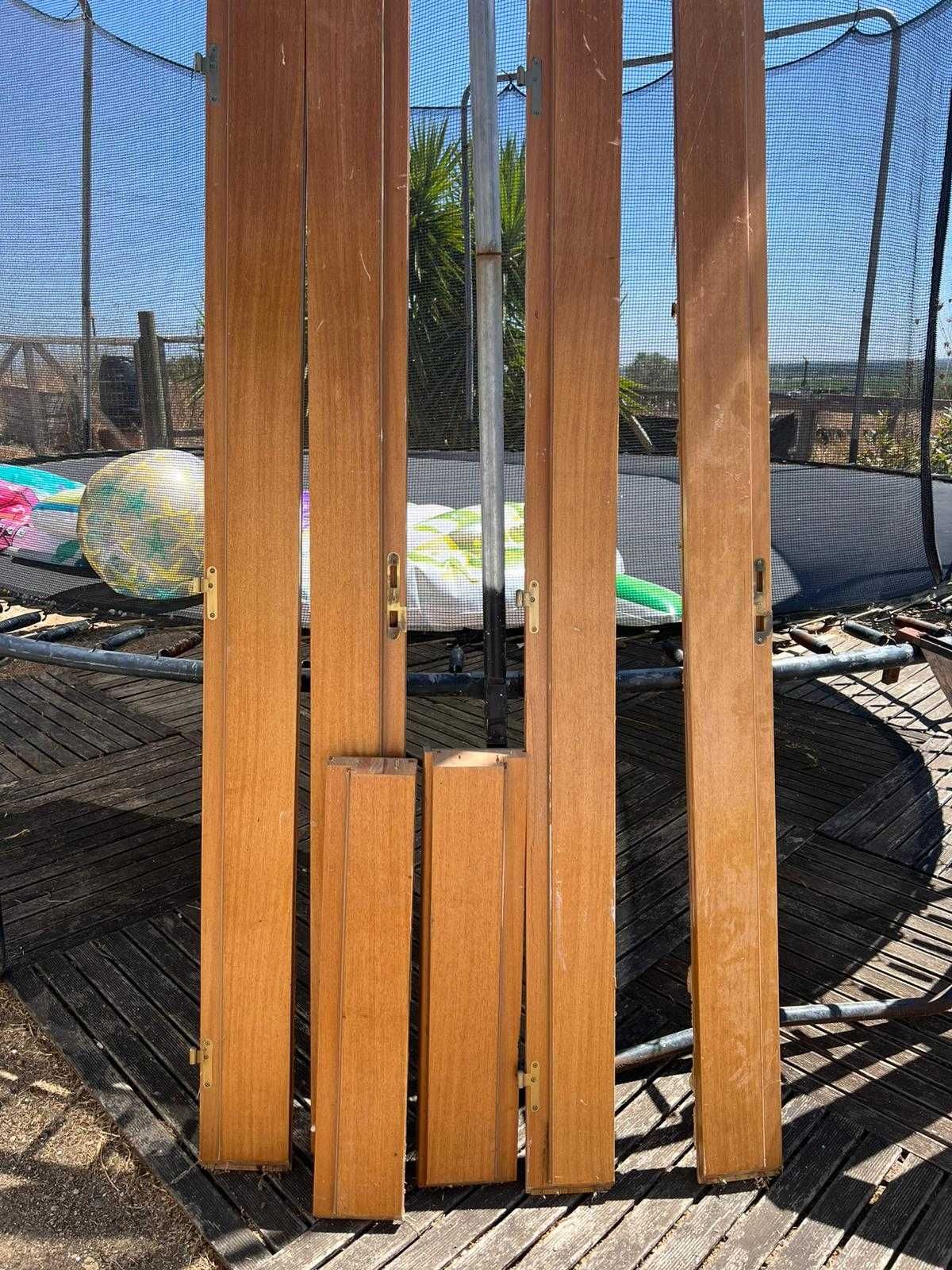 Conjunto de 4 Portas Interiores - Cor Mel (com guarnições e aduelas