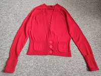 Sweterek damski rozmiar M czerwony rozpinany