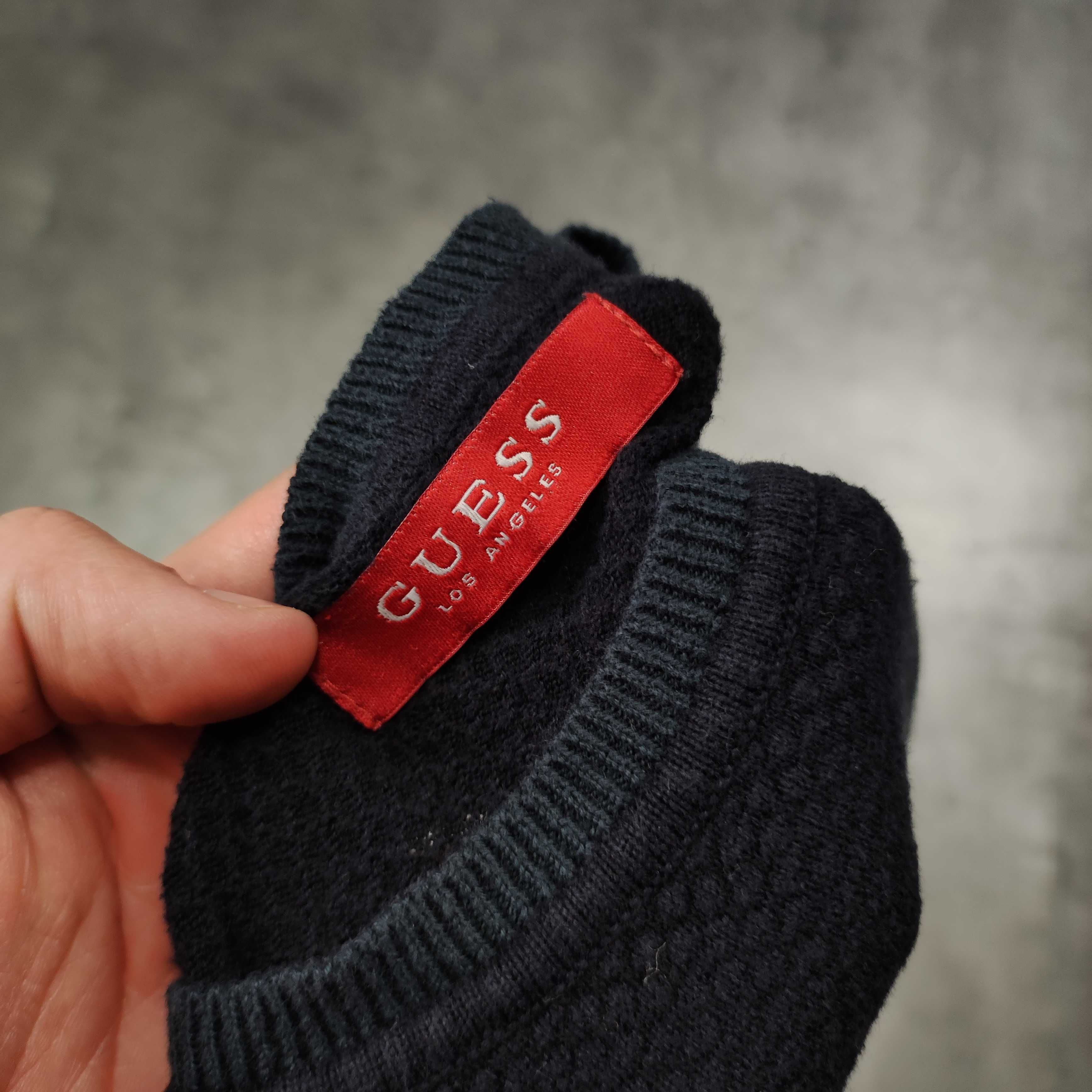 DAMSKI Sweterek Sweter Elegancki Granatowy Guess USA Bawełna bez Logo