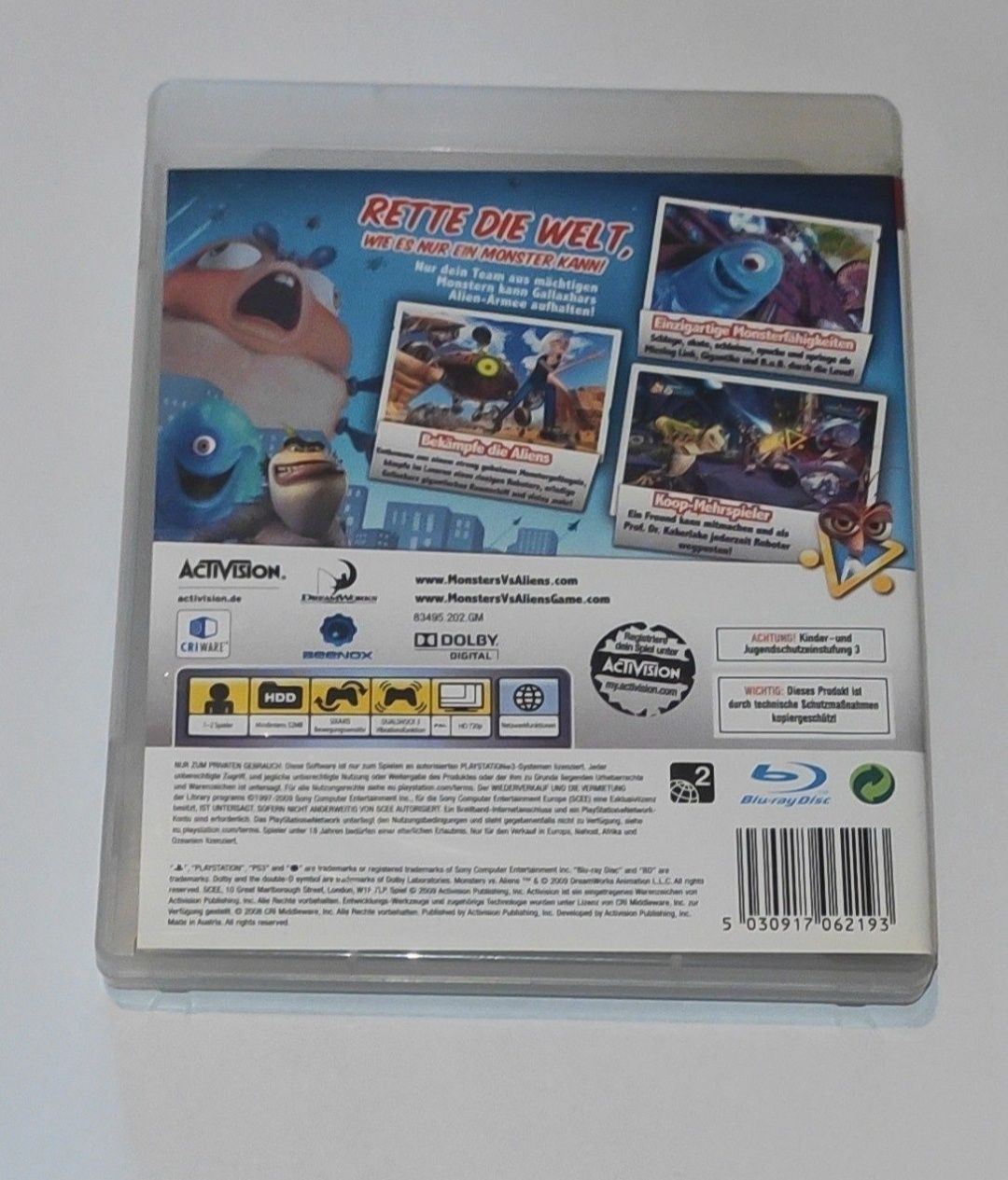 Gra Monsters vs Aliens PS3 Powtory kontra Obcy Gry PlayStation 3 ang