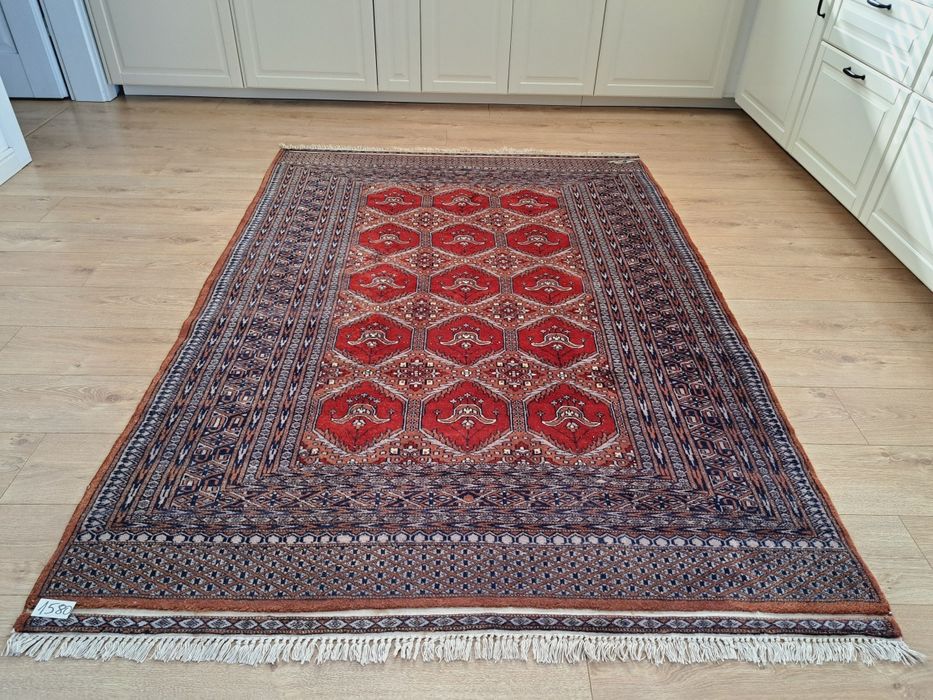 Niespotykana ręcznie tkana pakistańska Buchara 145x220cm