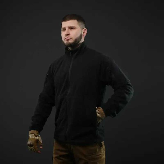 Кофта тактична флісова Militex Windblock Чорний. Є РОЗМІРИ!