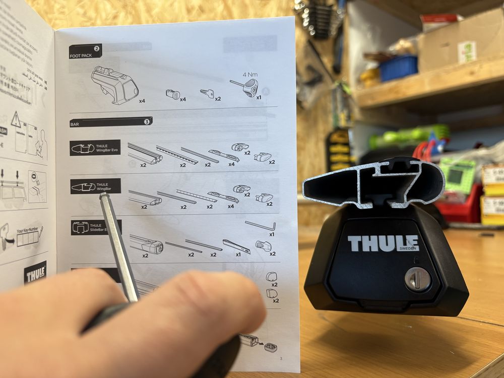 Belki THULE Wingbar 969100 (127 cm) + Thule Raised Rail Evo 710410