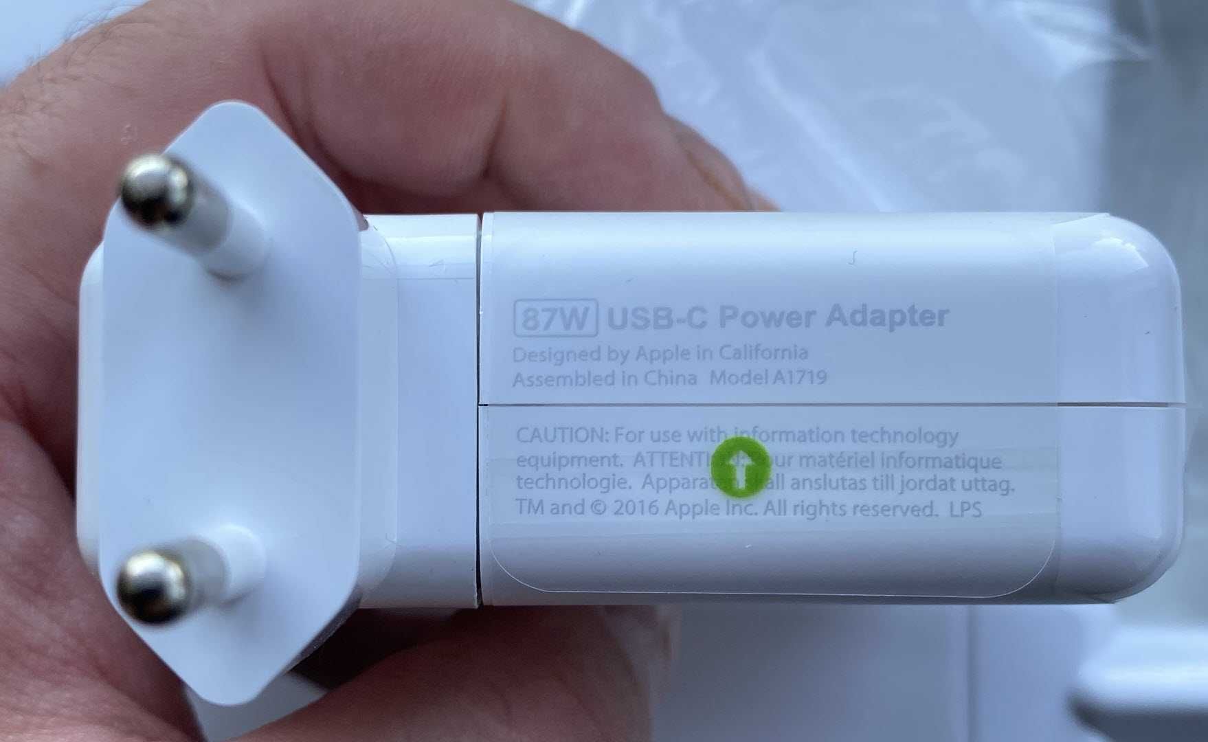 Блок питания USB Type-C для Apple MacBook 61W(MNF72),87(MNF82)