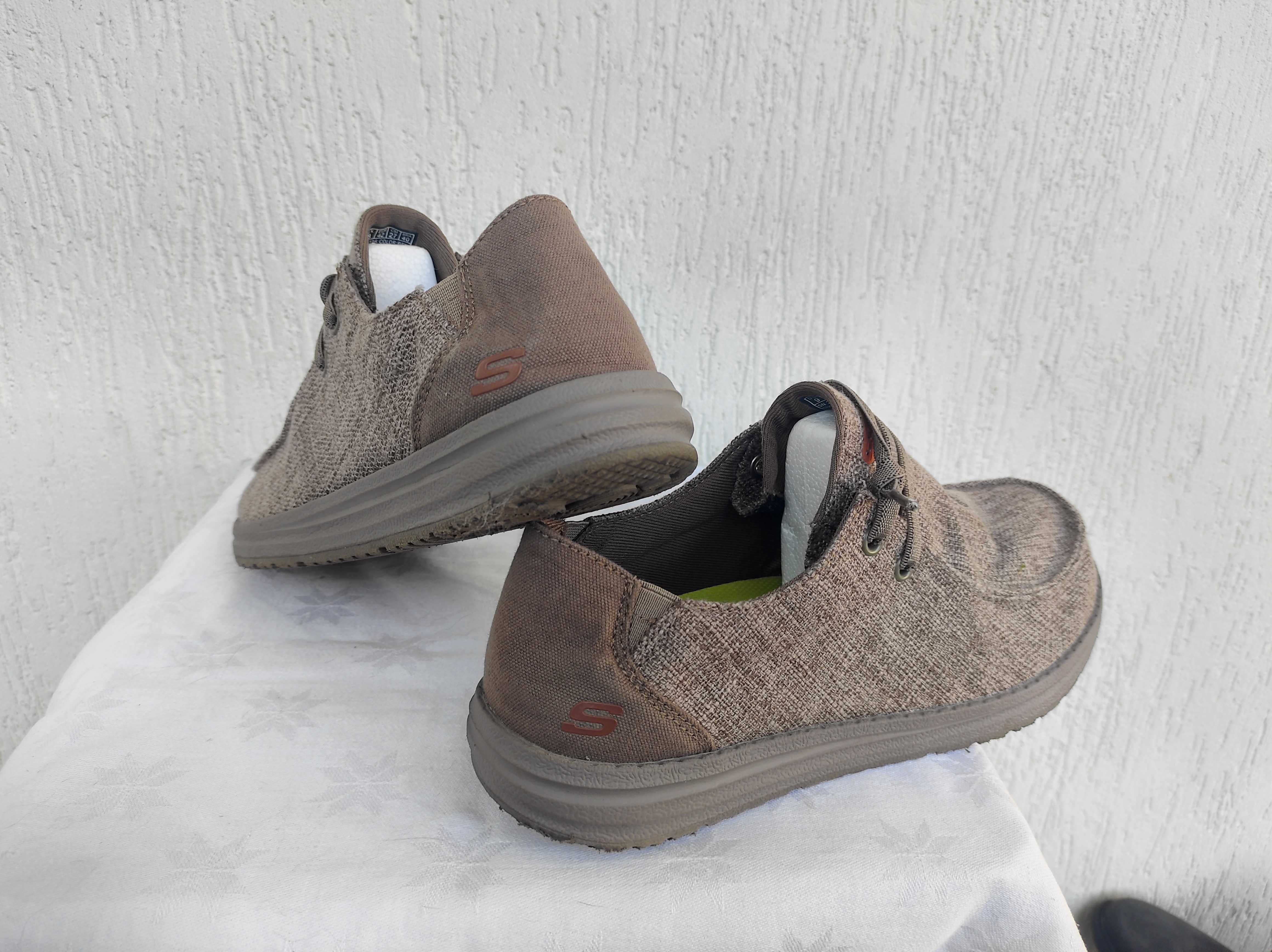 Суперлегкие,текстильние мокасини Skechers relax FIT р.41.5-42