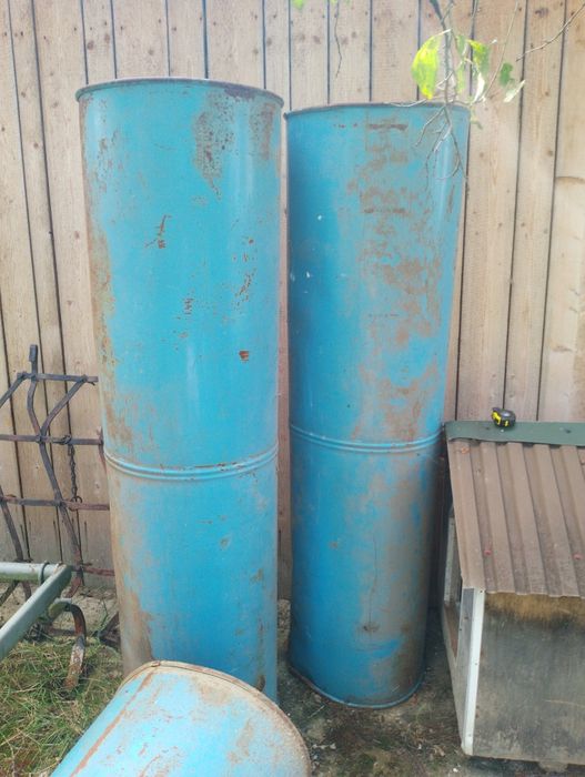Rury metalowe, średnica 50 cm, dmuchawa