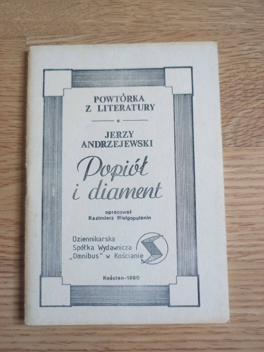 Książka Powtórka z literatury Popiół i diament Jerzy Andrzejewski