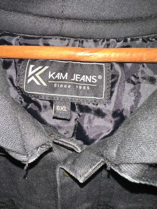 duża kurtka katana BASEBALL JEANS z kapturem kam jeans 6XL szer 190 cm