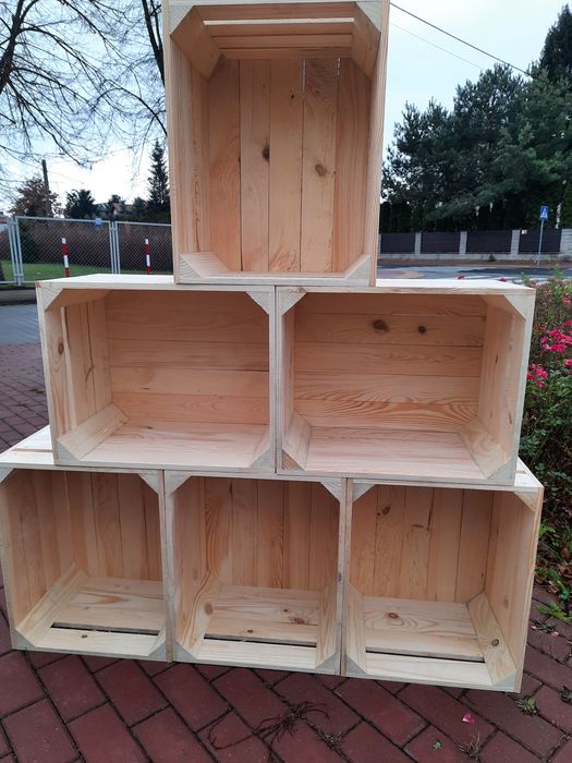 Skrzynka drewniana NUMER-1 szlifowana handmade 50×40×31