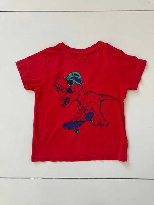 Primark T-shirt dziecięcy czerwony dinozaur T-Rex rozmiar 110