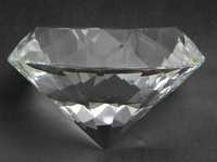 Diament ogromny 200 mm. - bezbarwny - szkło kryształowe