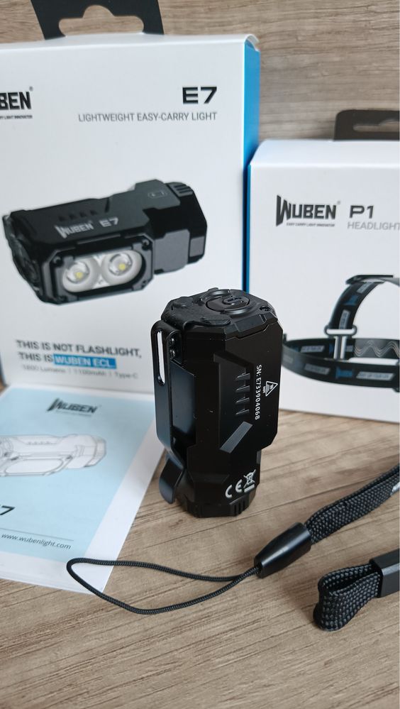 Wuben E7 1800 Lumen, 1100mAh акумулятор. Новинка!