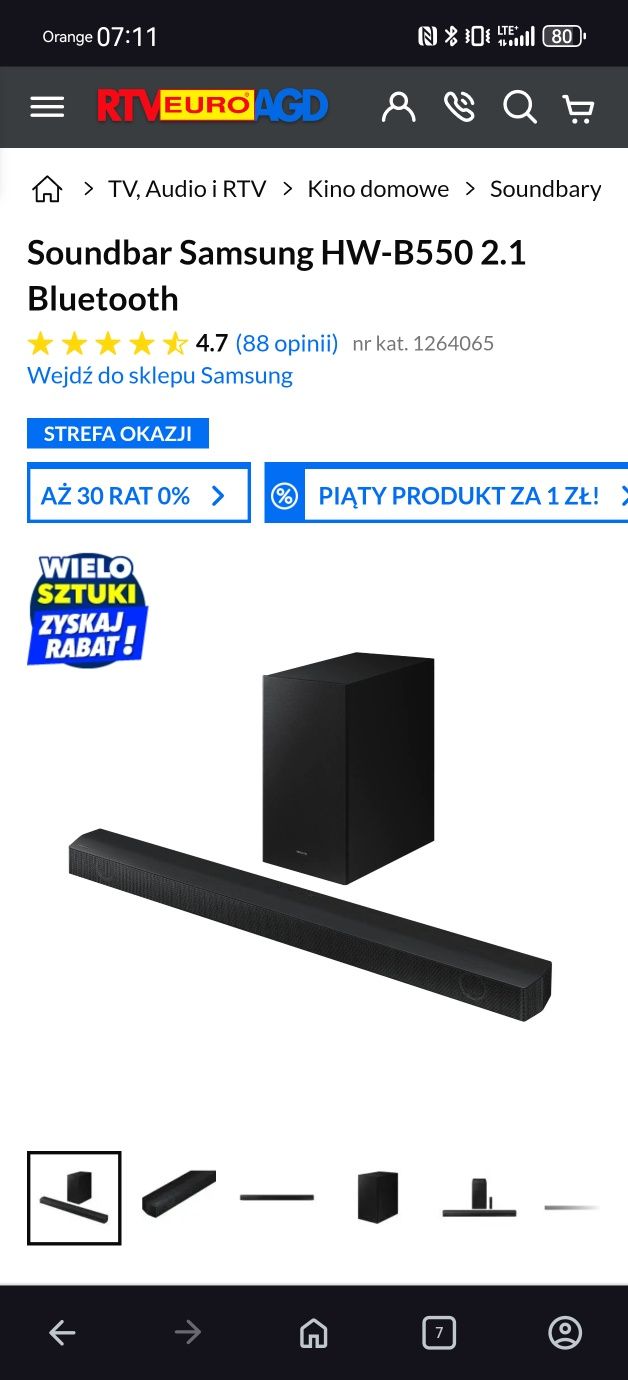 Soundbar HW-B550 2.1 bluetooth