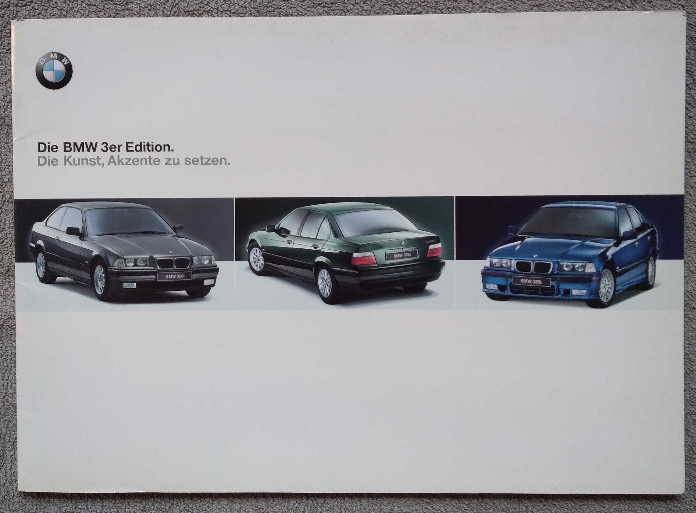 Prospekt BMW 3 Edition komplet folderów e36 rok 1997