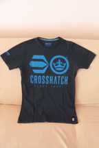CROSSHATCH granatowa męska koszulka z krótkim rękawem rozm.S 176-182