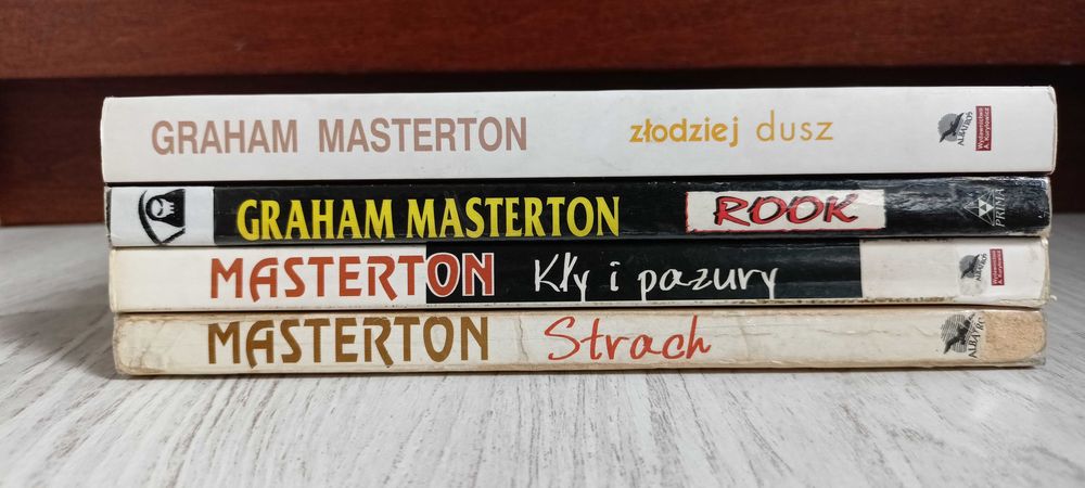 4x Graham Masterton Rook + Kły i pazury + Strach +  Złodziej dusz