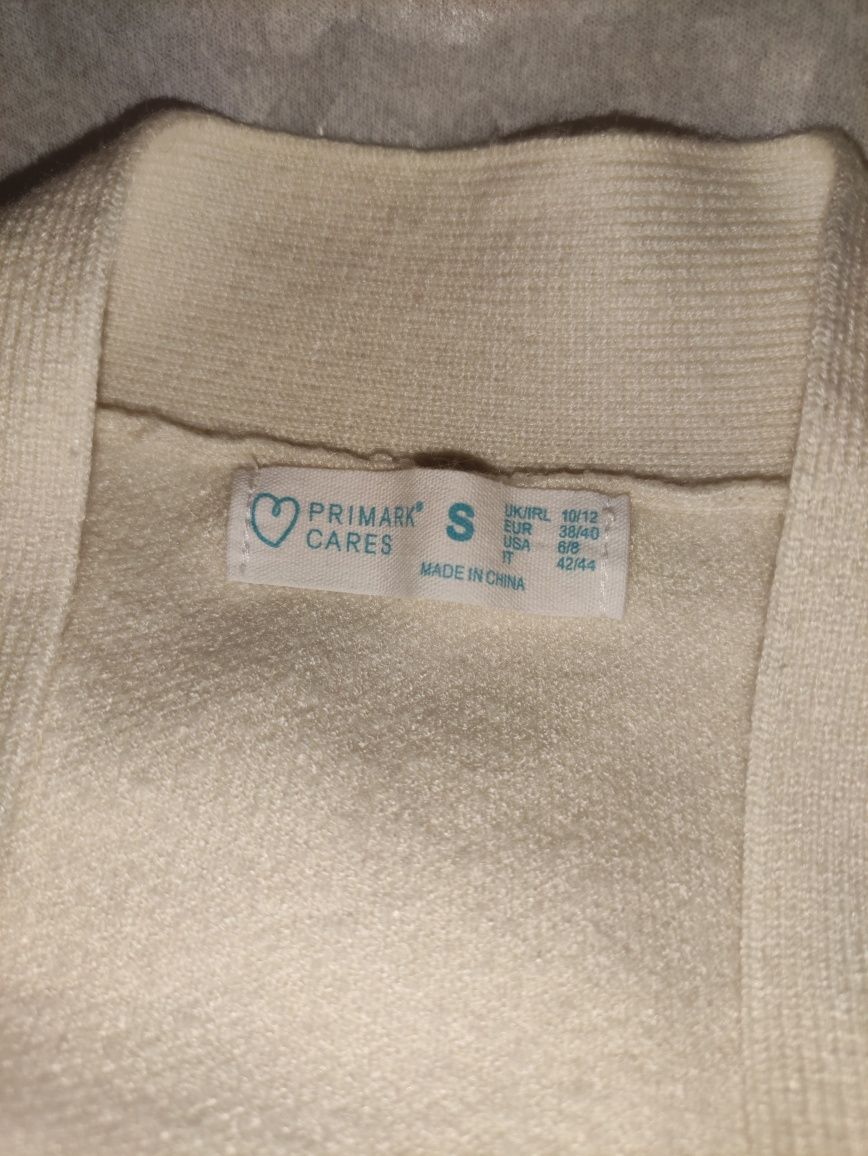 Śliczny biały sweterek w paski r. S Primark