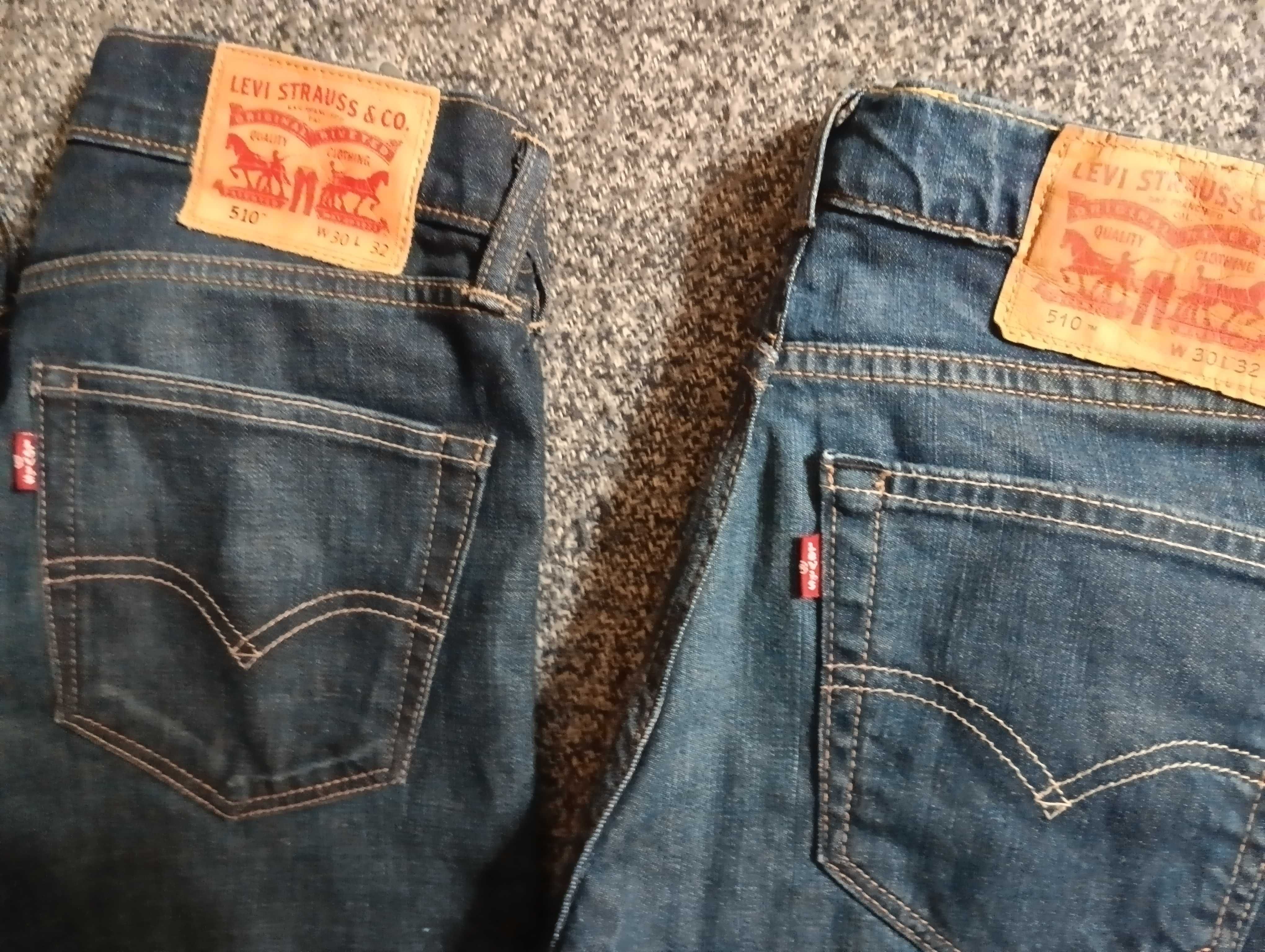 подростковые  джинсы  LEVIS 510   W30 L32--2 пары