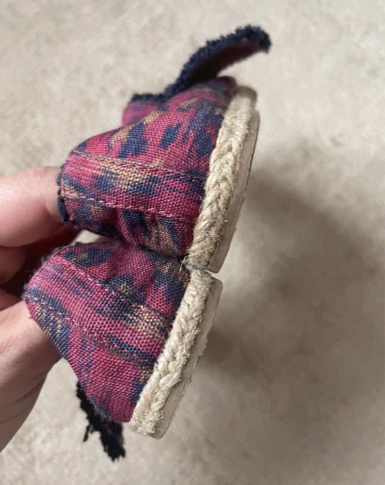 Zara buciki buty espadryle fuksja kokardka święta wesele 22 14 cm