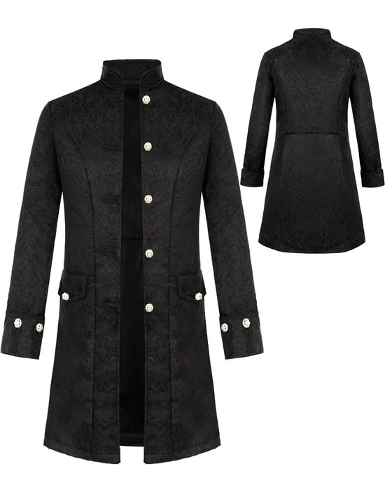 Rozm. MMęska gotycka Steampunk Vintage frak kurtka średniowieczny wikt