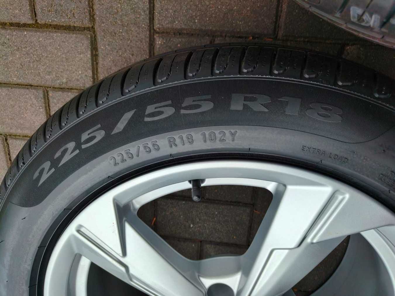 5x112 Koła Letnie R18 AUDI A6 C8 ET39 225/55 PIRELLI 2024r 8mm NOWE