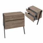 Szafka z blatem 83,5x40,5x81,7 cm orzech rockford/czarny mat NOWA