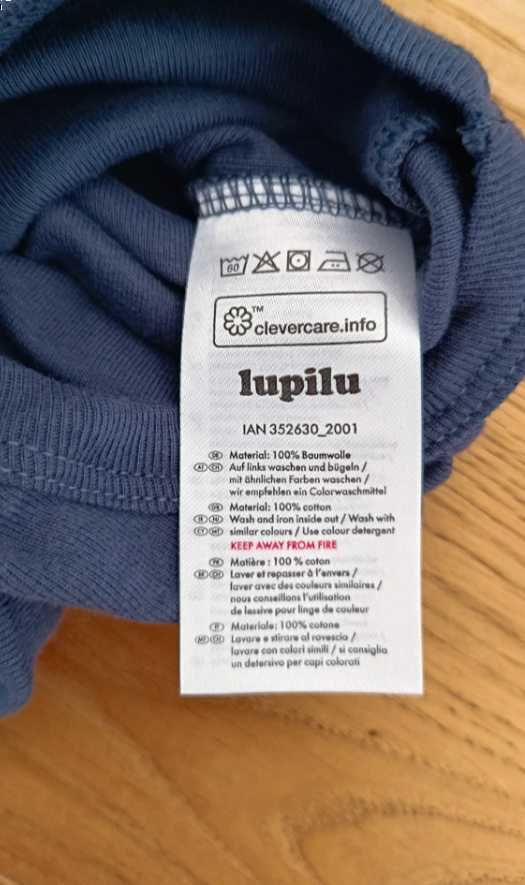 Zestaw 2szt- Nowe body niemowlęce 62/68 długi rękaw bawełna granat